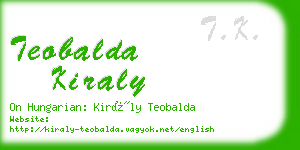 teobalda kiraly business card